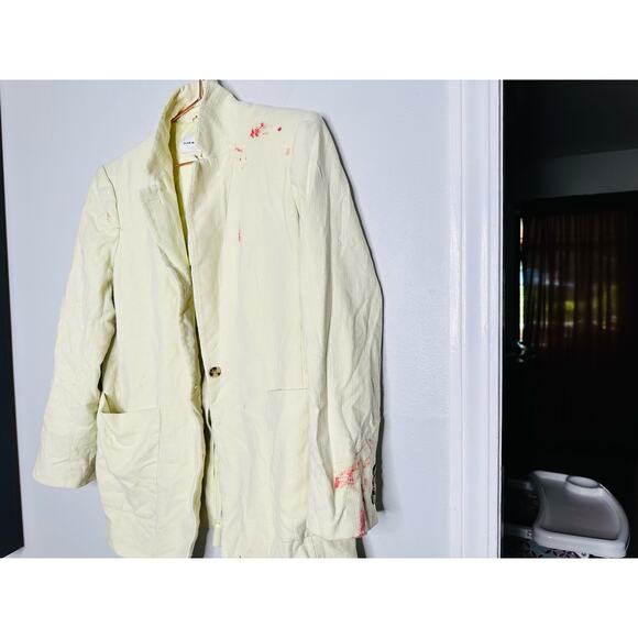 CLUB MONACO Light Green Slight A-Line Silhouette Single Button Closure Blazer 14 - Picture 5 of 10